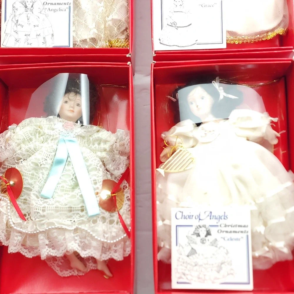 1987 Choir of‎ Angels Christmas Tree porcelain Ornaments Set of 12/Original Box